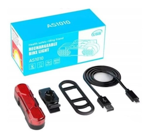 LED ZADNÁ BICYKLE LAMPA USB PRE ZADNÝ BICYKEL