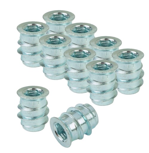 10x M5 x 12 mm nástrčná vložka, nábytková vložka do dreva, s imbusovým kľúčom 5