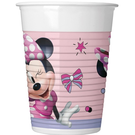 Narodeninové poháre MINNIE MOUSE mini myš DAISY narodeninová oslava 8 ks