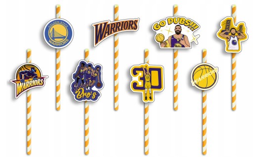 NARODENINOVÉ SLAMKY s POSTAVIČKAMI - BASKETBALOVÉ TÍMY NBA LAKERS - 8 ks.