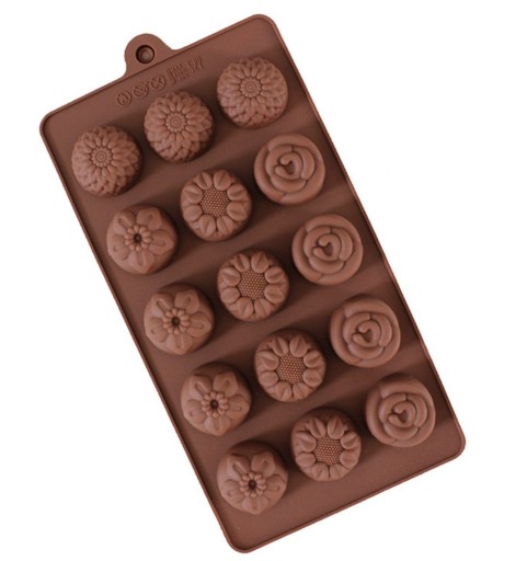 Silikónová podložka na čokoládu, pralinky, ľad, želé, kvety, ruže