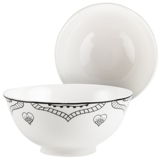 Miska MISKA na polievku, vločky, šaláty, snacky, porcelánová miska na šalát, 600 ml
