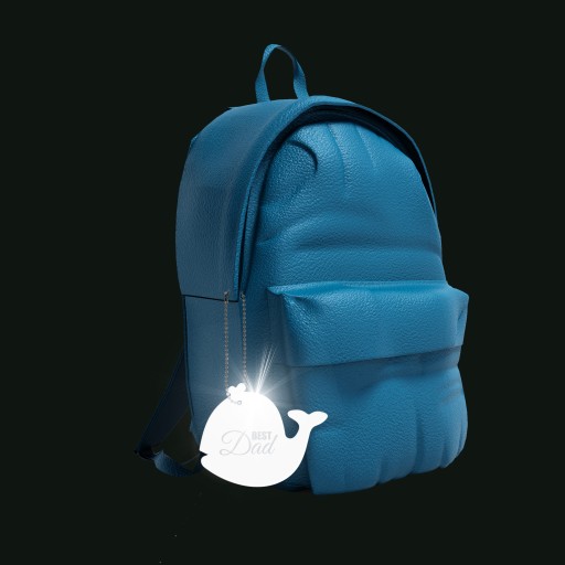 Mäkký reflexný prívesok Whale Best Dad Premium 3M
