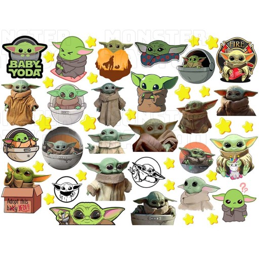 UMÝVAJÚCE DOČASNÉ TETOVANIE PRE DETI BABY YODA GROGU ORIGINÁLNE DIZAJNY
