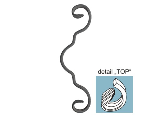 ŠPIRÁLOVÝ PRVOK H280, B110, 12x6MM