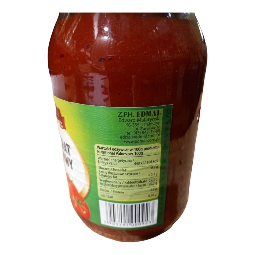 Paradajkový koncentrát 30% 900ml Edmal