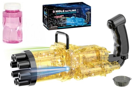 Bublinková pištoľ s automatickým lisovacím strojom