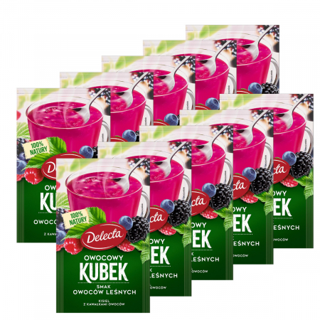 DELECTA FRUIT hrnček ŽELÉ LESNÉ OVOCIE 30G x10