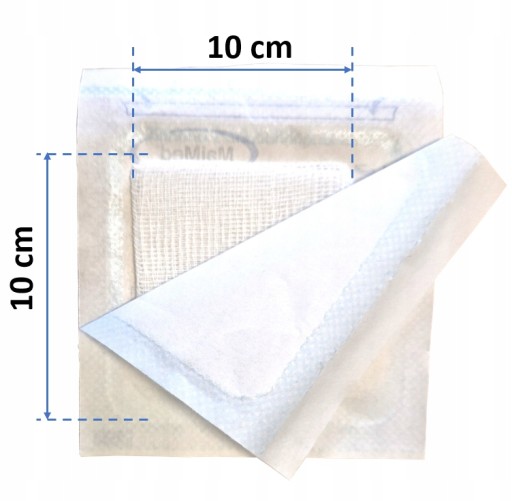 STERILNÝ KOMPRES Z BAVLNY MERKY 10cmx10cm 8 vrstiev 17 nití 1PC MaiMed