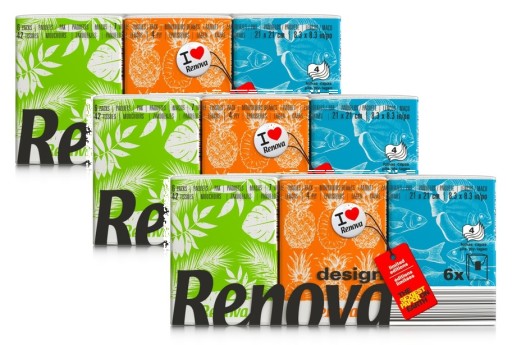 3x vreckové obrúsky Renova Nature 6x7