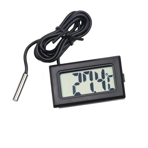 DIGITÁLNY ELEKTRONICKÝ LCD TEPLOMER SO SONDOU na kábli do akvária