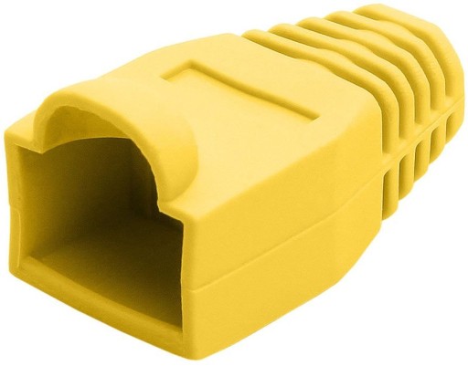 Gumový kryt na zástrčku RJ45, 10 kusov, žltý