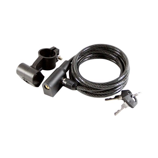 SPIRAL LOCK BIKE LOCK 180cm x 3,8mm HRUBÝ PEVNÝ S KĽÚČOM
