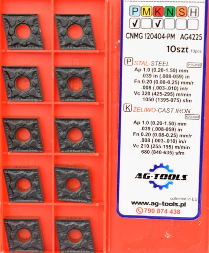 VIACLAPEĽOVÉ VLOŽKY CNMG 120404-PM AG4225