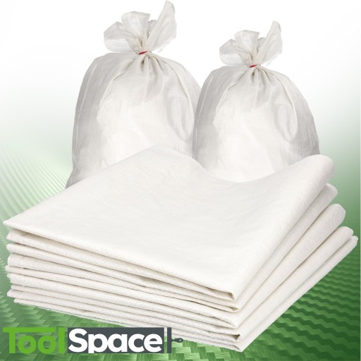 Vrecia Vrece 50KG 65x105cm Uhoľná drť Renovácia obilia TKANÉ SILNÉ 83g 5ks