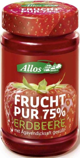 JAHODOVÁ MUŠA (75% OVOCIE) BIO 250 g - ALLOS