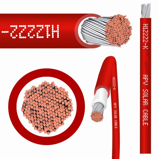 KÁBEL Solárny kábel FOTOVOLTAIKA 1x4,0mm2 Červený 1m H1Z2Z2-K1X4MM-RX1