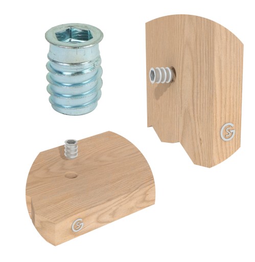 10x M8 x 20 mm nástrčná vložka, nábytková vložka do dreva, s imbusovým kľúčom 8