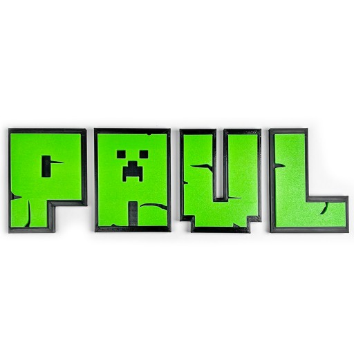 KAJAWIS písmená L dekorácie 3D písmená na stenu v štýle nálepiek MINECRAFT 1ks