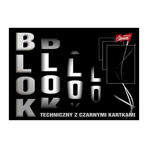 Technická podložka A3 s čiernymi listami 180g