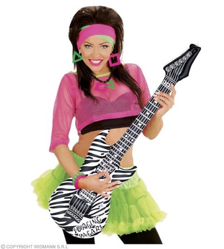 ELVISA'S BIELA ZEBRA PRUHOVANÁ INDUSTRY GITARA