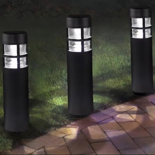 LED solárne záhradné svietidlo, zemný stĺp, hrot