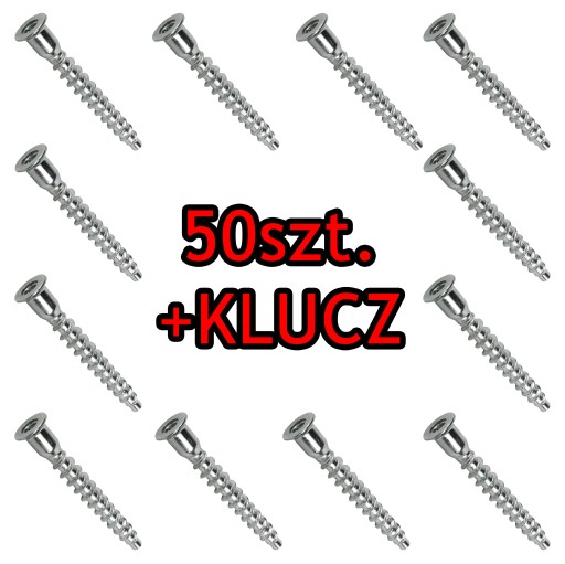 Skrutky do dreva KONFIRMAT 6,4x50 50 + kľúč ZADARMO