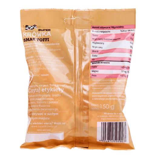 Fudge bez obsahu mlieka s príchuťou karamelu. BIO 150 g