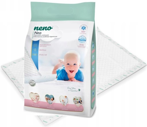 NENO JEDNORÁZOVÉ HYGIENICKÉ PODLOŽKY 60x90 10 ks