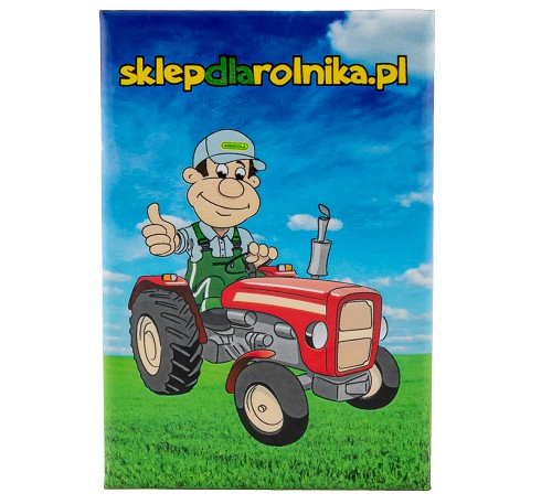 VERTIKÁLNY MAGNET 78x53 LÚKA S LOGOM predajňaFARMÁR