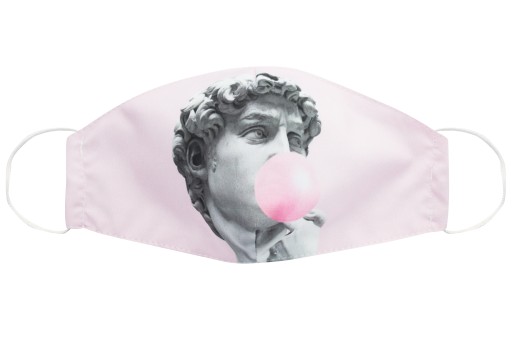 Streetwear maska na tvár VZORY s elastickými pásikmi