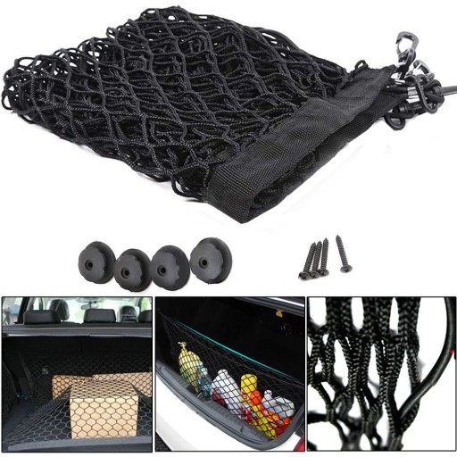 VEĽKÁ SIEŤ NA KUFOR AUTA 90x40cm SIEŤ NA ORGANIZÁTOR DO AUTO