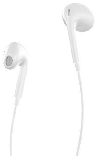 Káblové slúchadlá USB-C s mikrofónom USB typu C, biele do uší