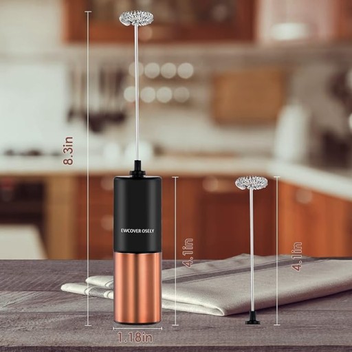 Napeňovač mlieka, šľahač na kávu, elektrický mini mixér na batérie