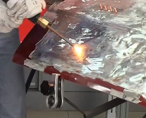 ELEKTRODA na BUBLENIE A ZMršťovanie PLECHOV dlhá 305mm pre zváračku SPOTTER