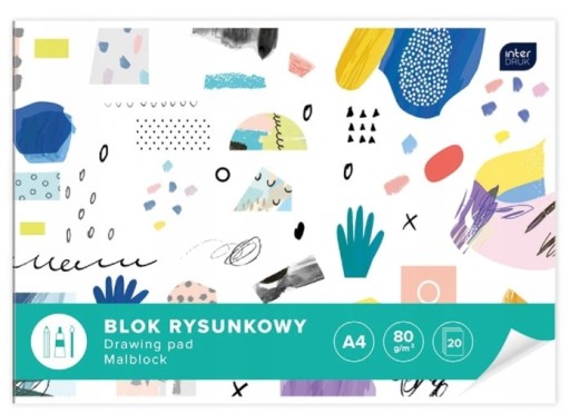 A4 biely kresliaci blok, 20 listov, interprint