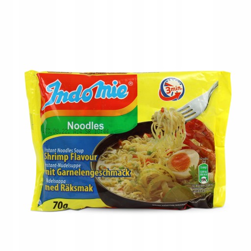 INSTANTNÁ POLIEVKA, CESTOVINY S PRÍCHUŤOU KREVETY 70g INDOMIE