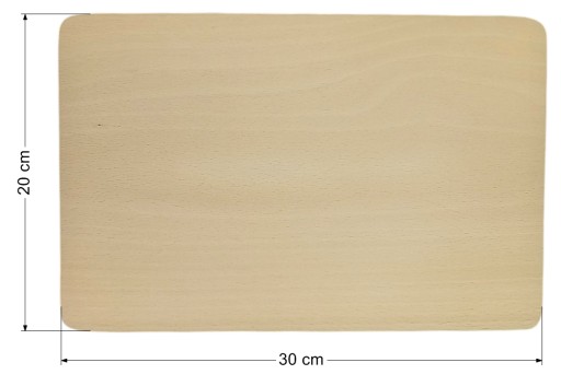 Veľká doska na krájanie, obdĺžnikový drevený podnos, 30X20 cm, masívne bukové drevo