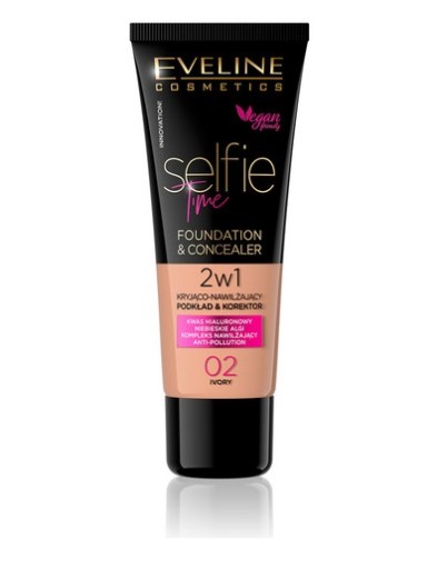 Eveline Selfie Time Covering Foundation 02 Ivory