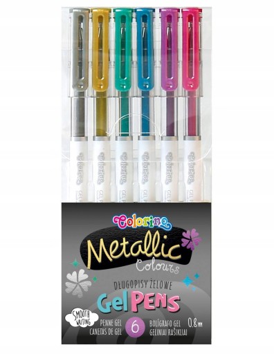 Kovové gélové perá Colorino Kids v 6 farbách