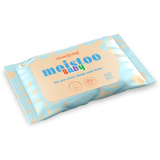 Vlhčený toaletný papier, hustý, odolný, jahodový, nemecký, 50 ks.