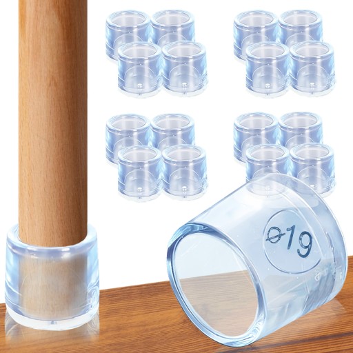 Poťahy nôh na stoličky Silikónové okrúhle ochranné kryty 19 mm x 16
