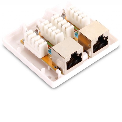 ZÁSUVKA GETFORT s tieneným povrchom 2XRJ45 CAT.5E