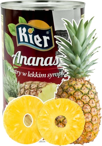 Plátky ananásu v sirupe LIGHT 565g SRDCE