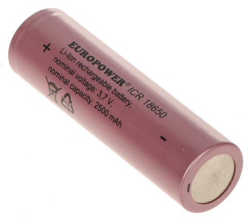 LI-ION BATÉRIA BAT-ICR18650/EP 3,7 V EUROPOWER