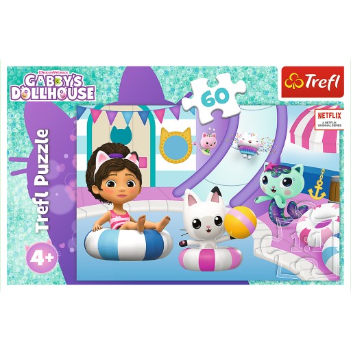 PUZZLE 60 PUZZLE CHABI DOM GABI GABBYS DOLLHAUSE MAČKY MAČIATKA 4+ KOCKY