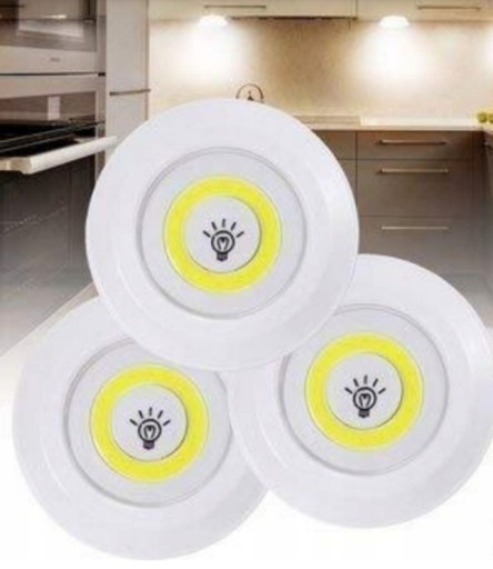 SET 3X BEZDRÔTOVÁ COB LAMPA BATÉRIOVÁ LAMPA