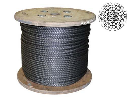 KOMPAKTNÉ lisované oceľové lano 6mm 3,5t