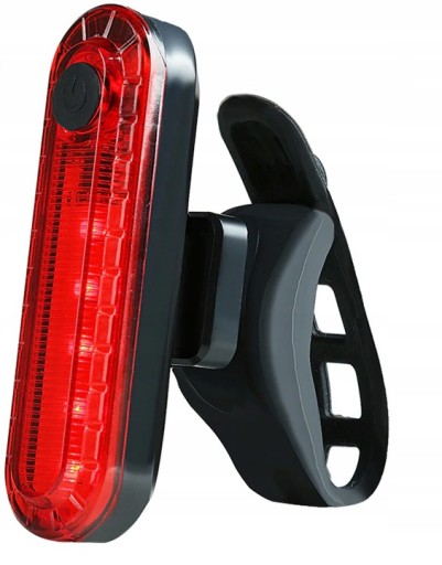 LED svetlo na bicykel 50lm zadné, zadná USB sedlovka