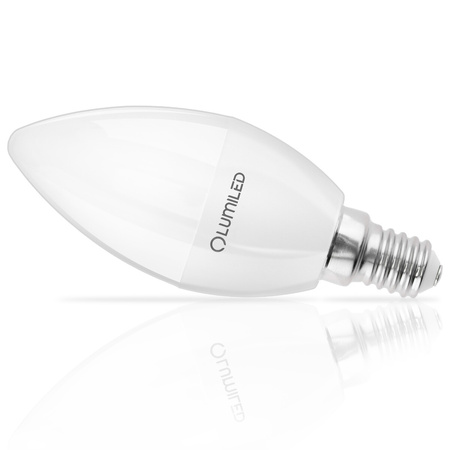 LED SVIEČKOVÁ žiarovka B35 E14 5W = 40W 470lm 4000K Neutrál 180° LUMILED